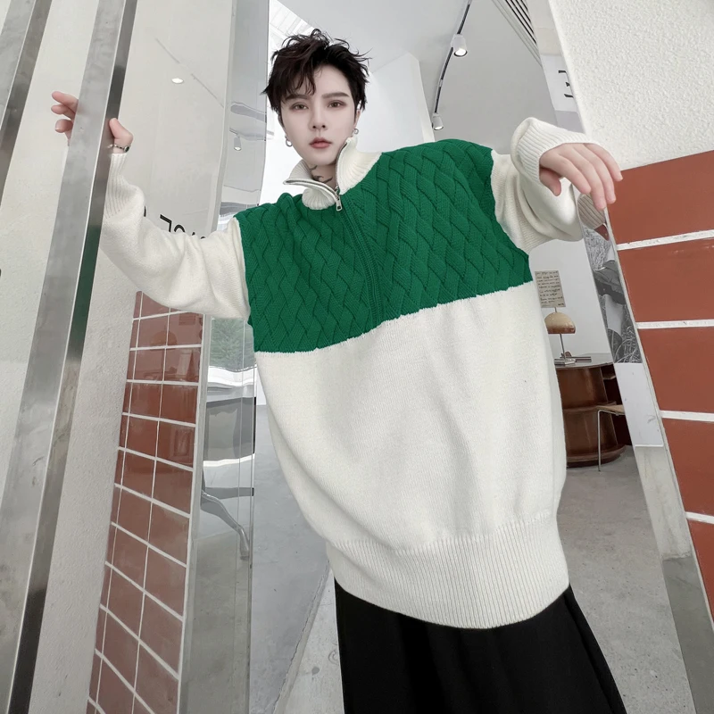 

Knitted Warm Sweater Men Turtleneck Sweater Men's Loose Casual Pullovers Bottoming Shirt Autumn Winter New Pullovers A11