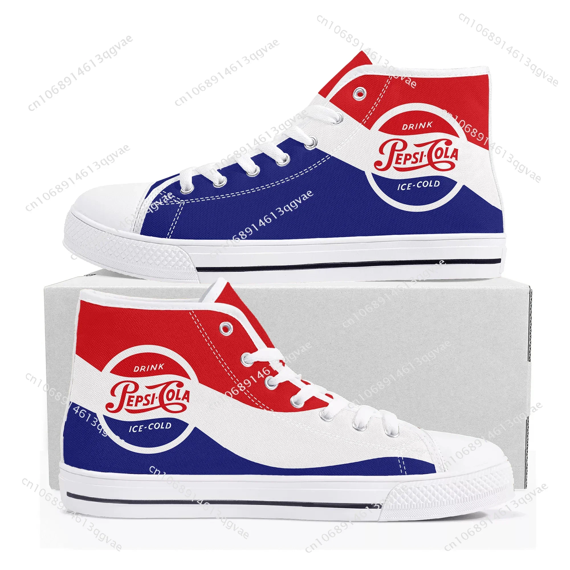 P-Pepsi-Cola высокие кроссовки высокого качества мужские и женские парусиновые для