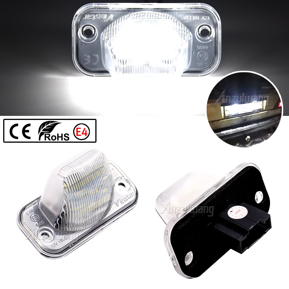 2PCS LED License Plate Lights For VW T4 Transporter Syncro TR Campmob CAMP Passat B5 B6 Caddy Jetta/Syncro Touran Transporter