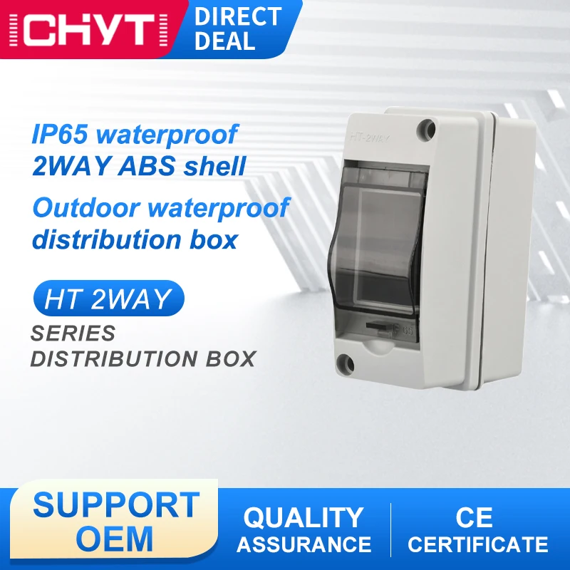 

HT 2WAY PC пластиковая электрическая Водонепроницаемая непромокаемая мин. MCB переключатель распределительная коробка для наружного монтажа на...