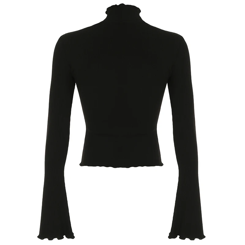 IAMHOTTY Женская Приталенная Водолазка С Длинными Рукавами Базовый Слой Термотоп