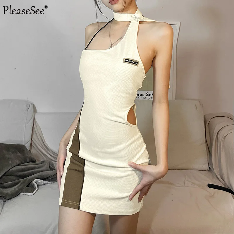 Женское короткое платье с открытыми плечами повседневное облегающее мини-платье