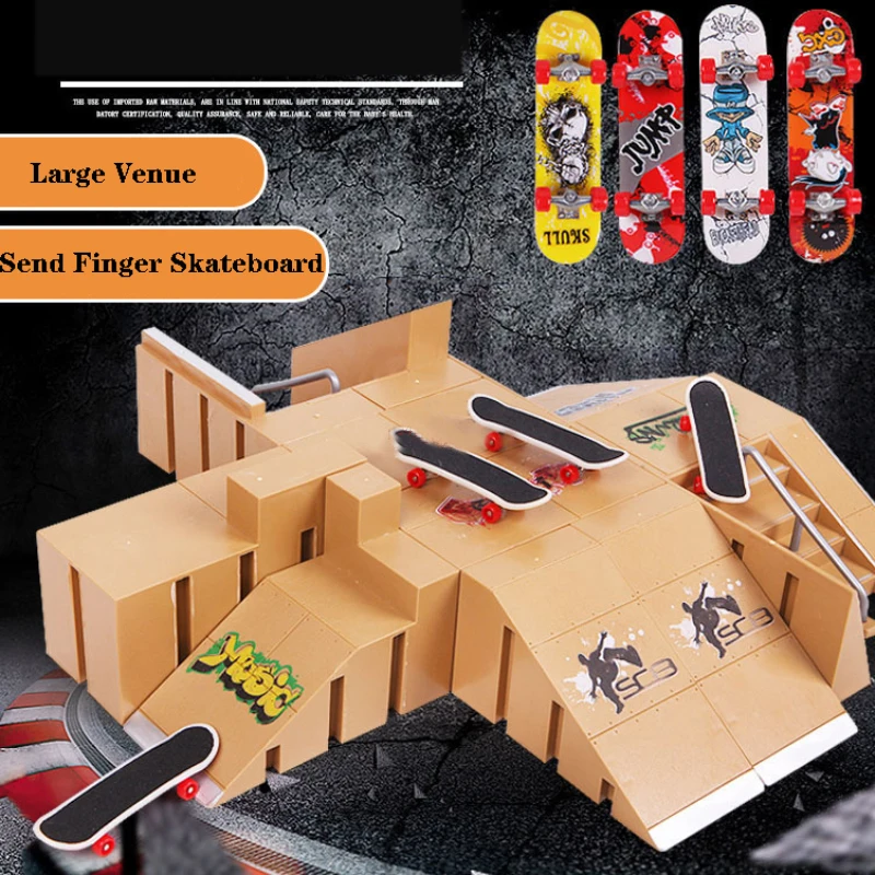 

Finger Skateboards Skate Park Ramp Parts for Tech Practice Deck Children Gift Set Fingerboard Toys party cool toys holiday gifts