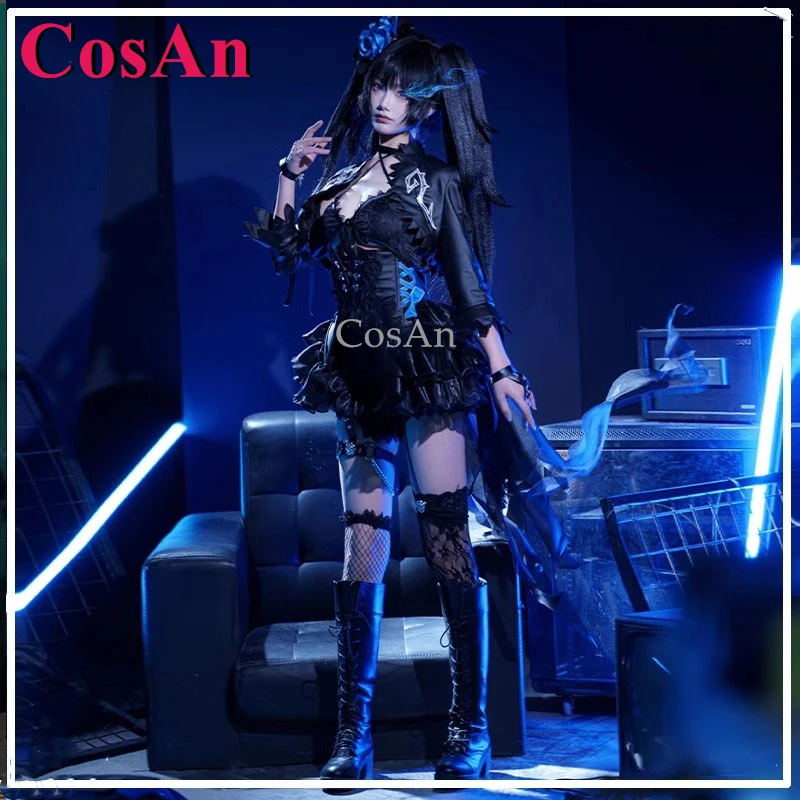 Фото CosAn Game Черный ★ Костюмы для косплея Rock Shooter, милая элегантная боевая форма на 15-летие, одежда для ролевых игр на Хэллоуин №1