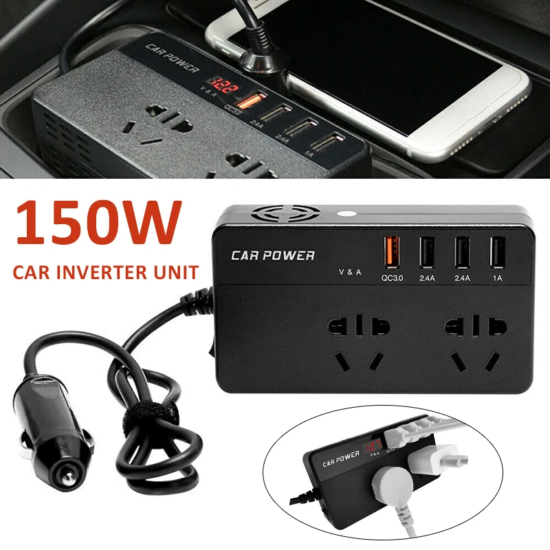 

1 шт., автомобильный инвертор, 12 В, 150 Вт