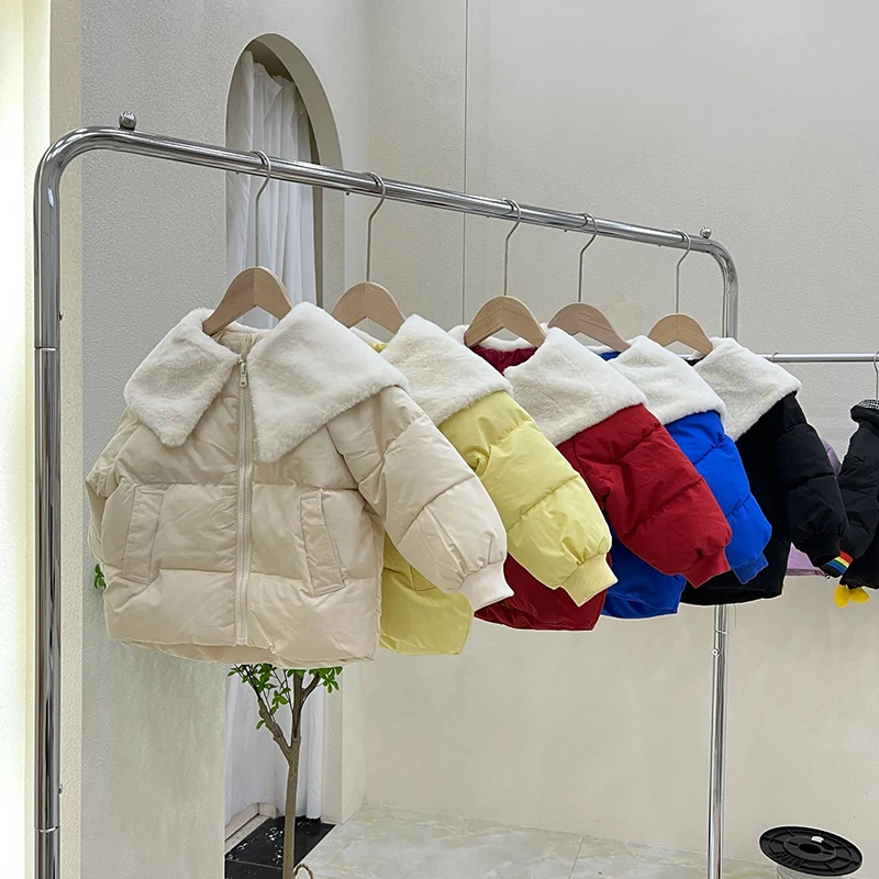 Купи LZH 2022 New Winter Jacket For Girls Kids Long Sleeves Cotton Clothing Zipper Child Girl Coat Jackets For Boy Parkas 1-6 Years за 898 рублей в магазине AliExpress