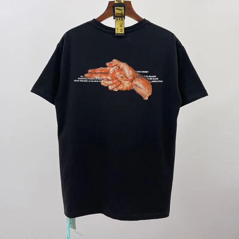 

Футболка мужская хлопковая с коротким рукавом, модная Свободная Повседневная рубашка с круглым вырезом на спине, с hd принтом, большие разме...