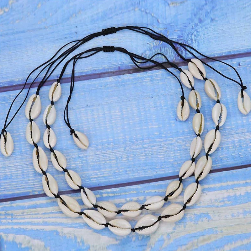 Богемные браслеты с подвесками из натуральной морской ракушки для женщин и мужчин, летняя песчаная пляжная веревка ручной работы, украшения для рукоделия