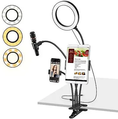 LY Ring Light Phone Holder Tablet Stand Microphone Clip for Live Stream
