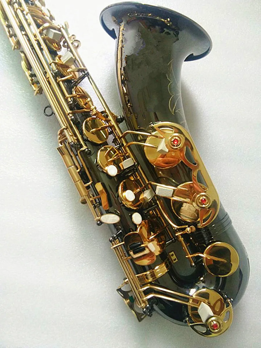 

Brand new Tenor Saxophone Professional BLACK NICKEL Plated B Tenor Sax Top Musical Instrument Sax With Case