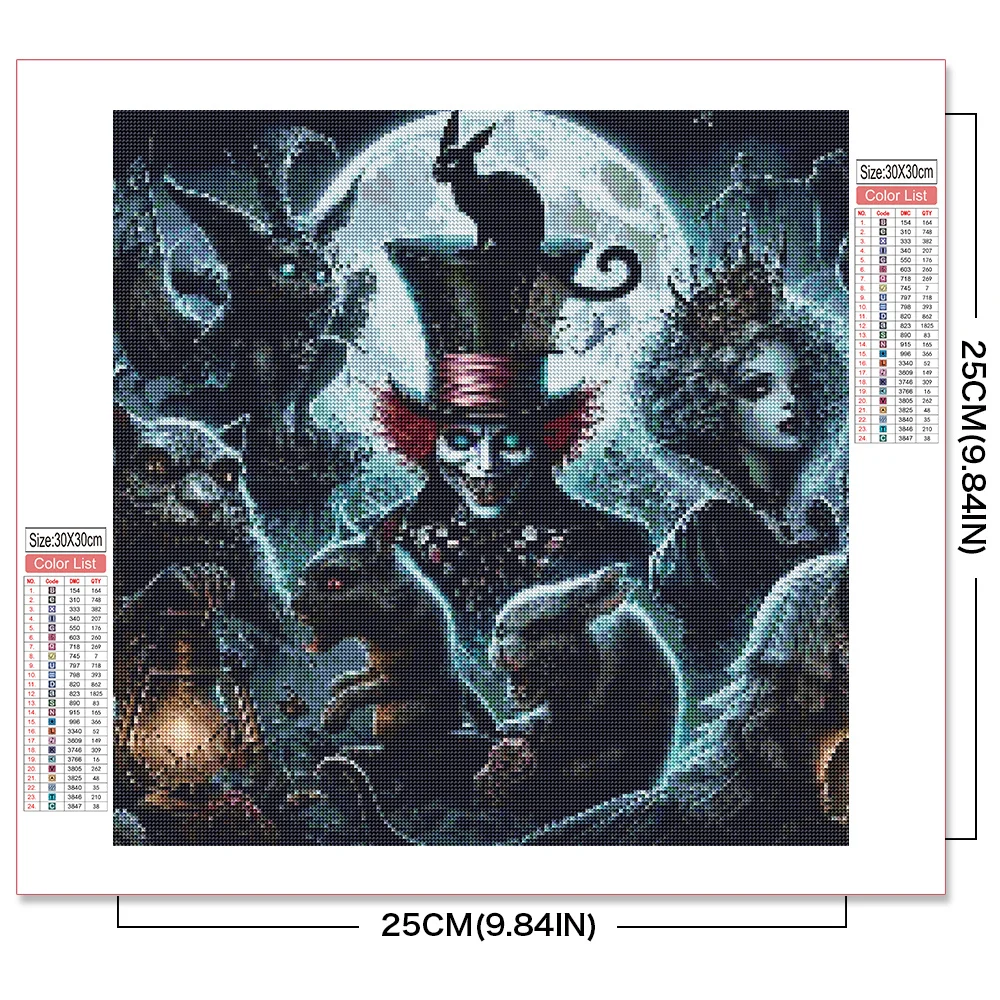 Disney Алиса В Стране Чудес 5D Комплект Алмазной Живописи Мультяшная Мозаика DIY