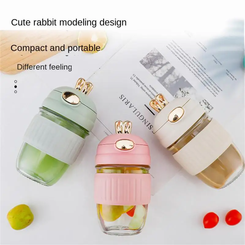 

Thick Glass Coffee Cup For Home Office Moe Rabbit Cup Summer Drinking Cup With Lid Straw Cup Water Bottle Glass Cup Portable