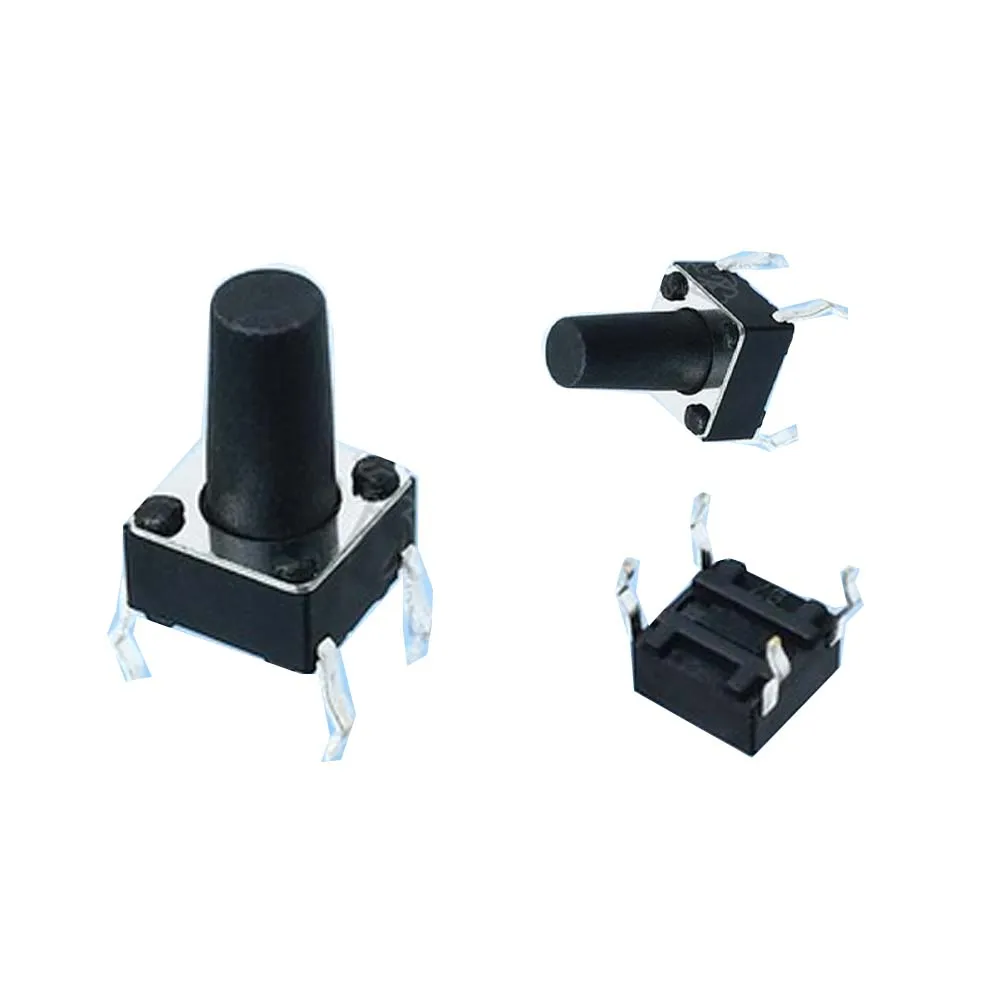 

50PCS Tactile Push Button Switch Tact Switch 6X6X10mm 4-pin DIP DC 12V
