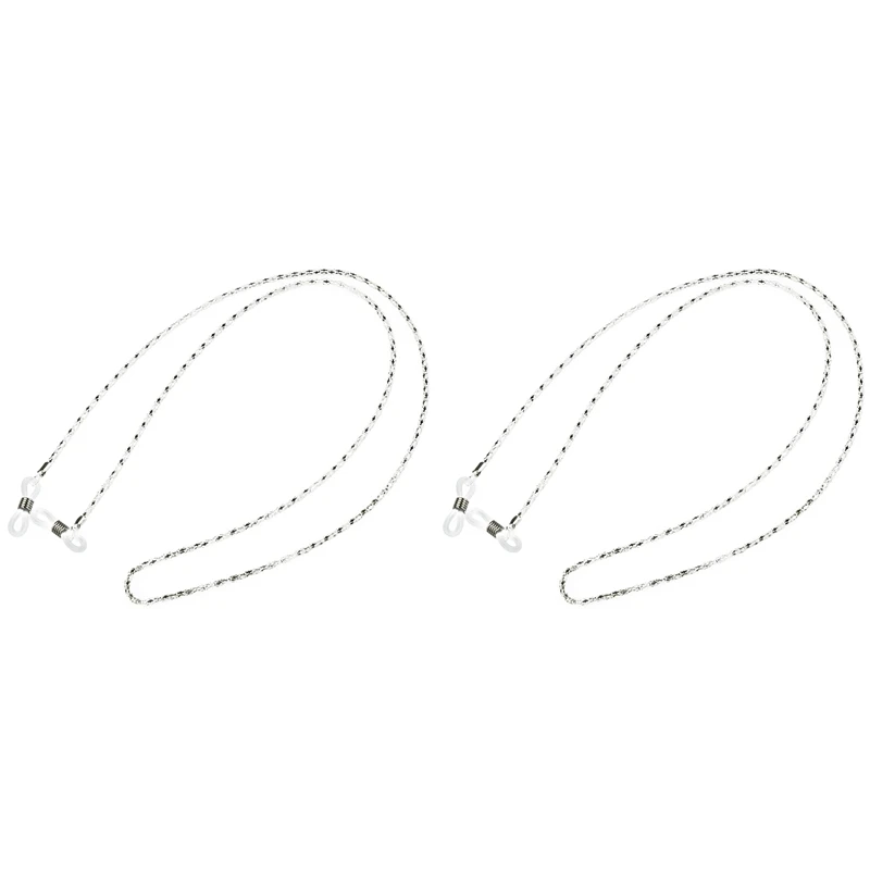 

2X Sunglasses Chain Glasses Chain Glasses Chain Glasses Glasses Strap Glasses Strap Small Unisex Fashionable Silver