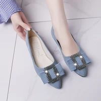 spring autumn women flats rhinestone slip on flat shoes woman casual shoes bow comfortable boat shoes female zapatos mujer
