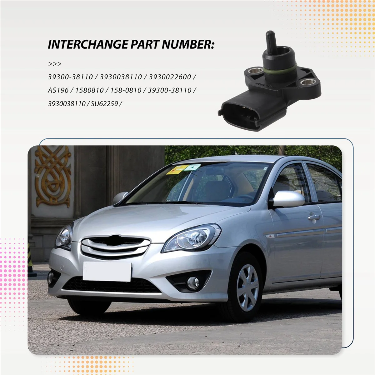 Датчик давления в коллекторе (MAP) 39300-22600 для HYUNDAI KIA 39300-38110