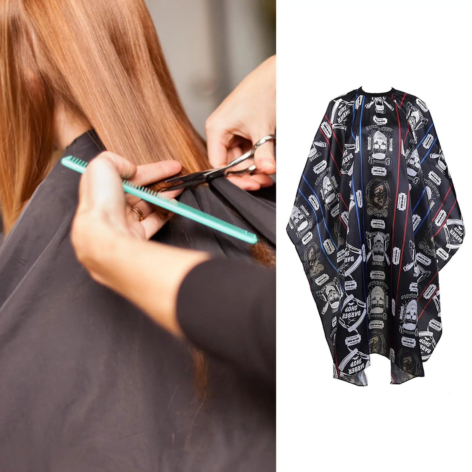 

Накидка для стрижки волос Водонепроницаемая Антистатическая модная накидка для парикмахерской фартук для салона парикмахерской косметол...