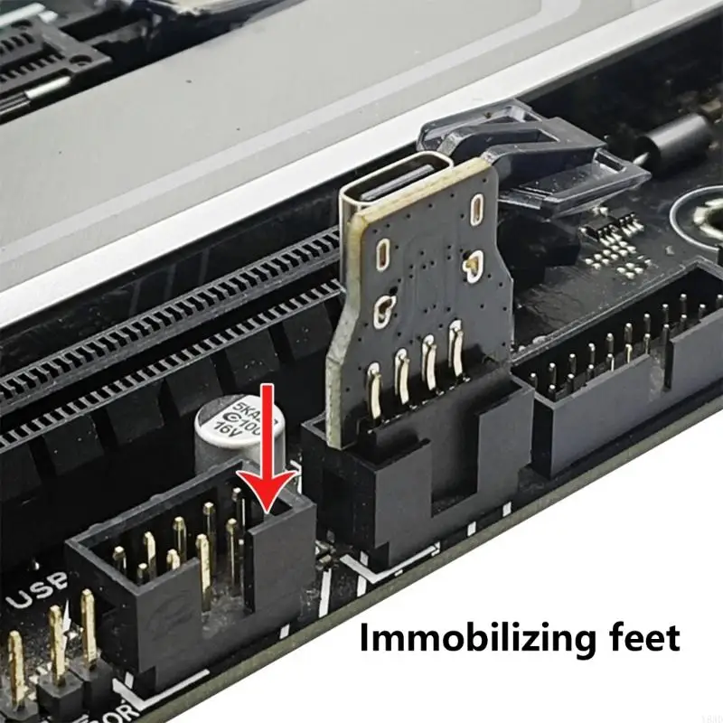 Y8AD USB 2 0 9PIN Мужчина -USB C Front Socket Mantember Advension Adapter