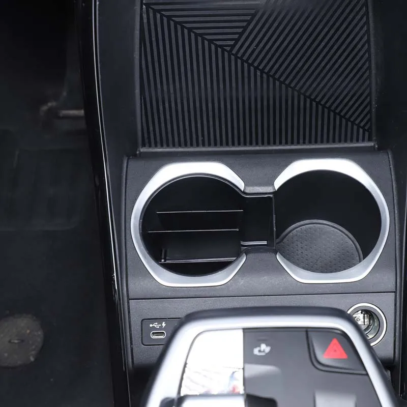 Черный Автомобильный Центральный подстаканник из АБС-пластика для BMW X1 iX1 U11 2023-2024