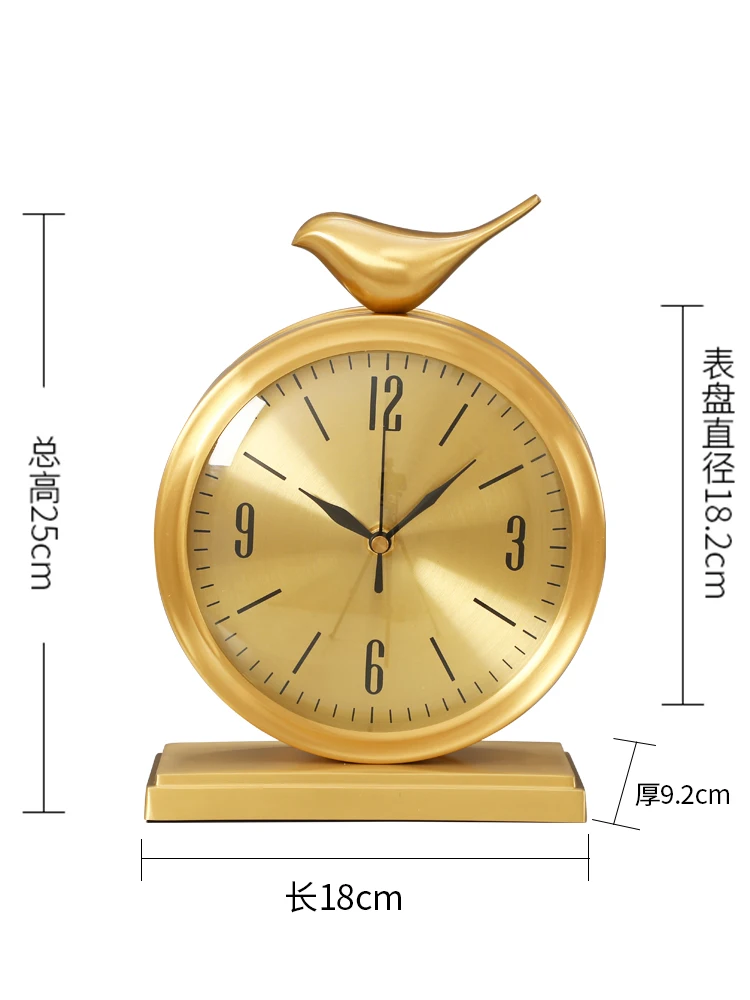 Сидячие часы латунный настольный орнамент современный маятник декоративные