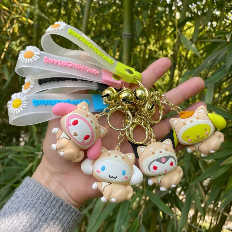 

Kawaii Cinnamoroll Pompompurin My Melody, брелок, аниме, трансформация, кот, звеньевая цепь, мультяшная сумка, кулон, маленький подарок, игрушка