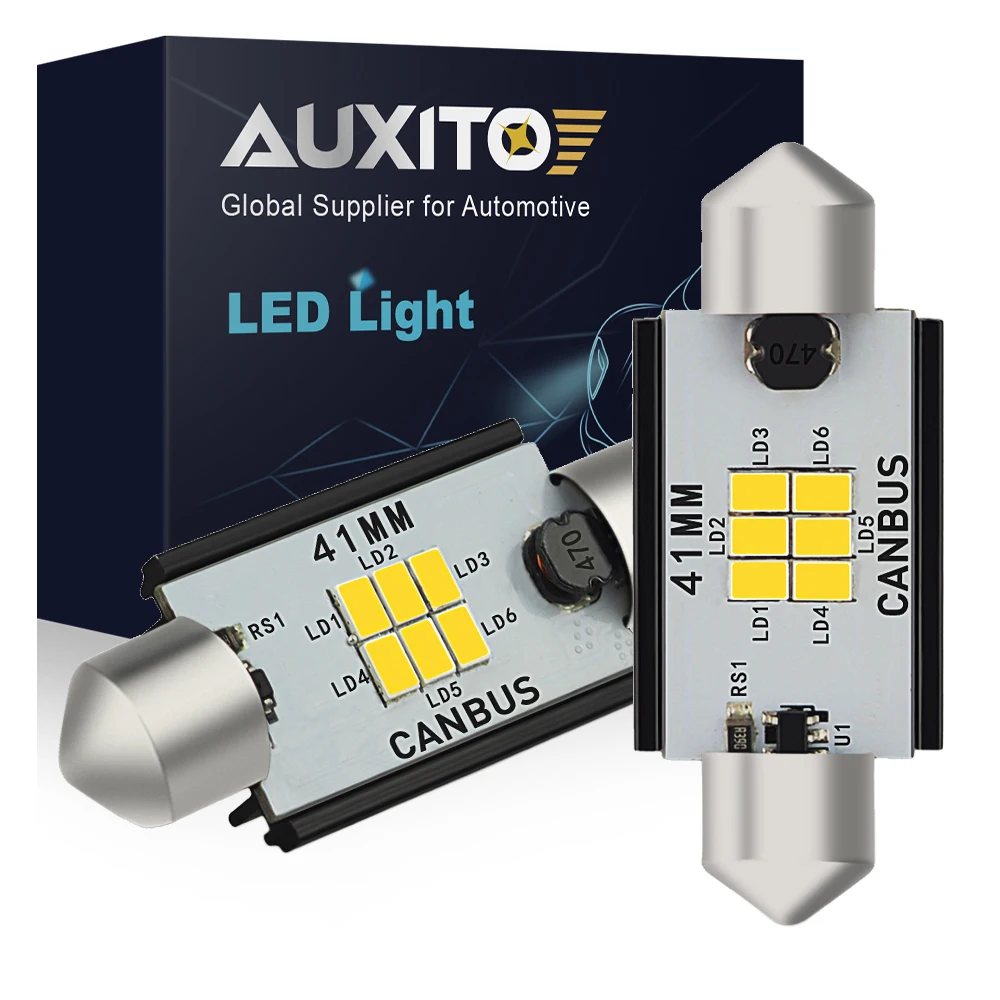 

AUXITO 2 шт. Canbus без ошибок C5W светодиод 31 мм 36 мм Festoon C10W 41 мм лампа освещения номерного знака салона автомобиля лампа багажника 12 В
