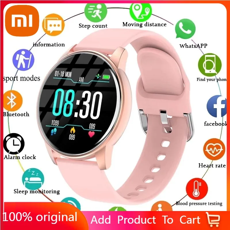 

Xiaomi Color Screen Smart Watch Women Men Waterproof Sport Fitness watch Heart rate blood pressure tracker For Xiaomi Huawei