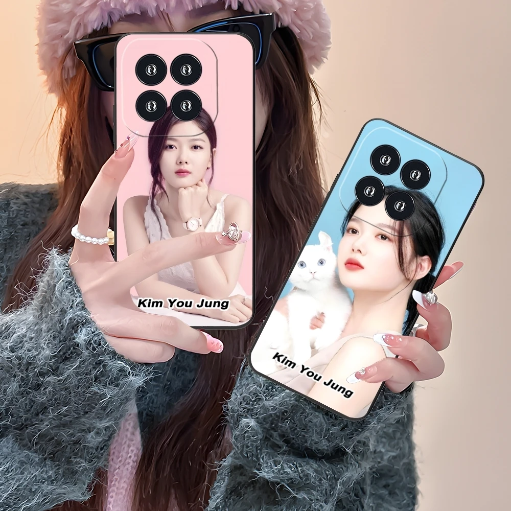 Чехол для мобильного телефона KPOP Kim You Jung Xiaomi 14 13 12 11 10 9 T Ultra Lite Pro S SE X 5G черный
