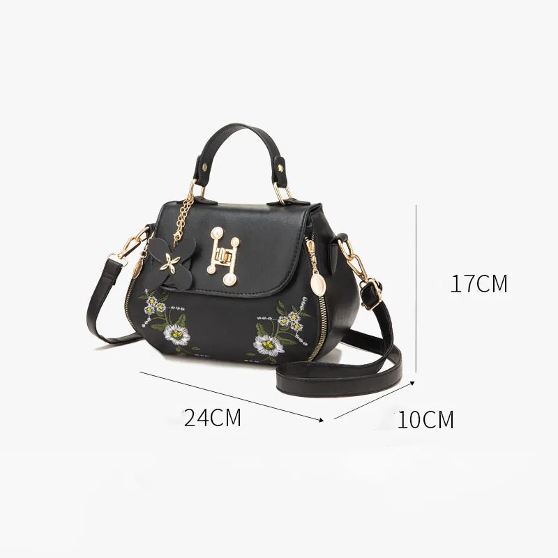 Women 2023 Bucket Bags Cross Body Vintage Embroidered Bag Shoulder Messenger PU for Women Luxury Handbags Women's Leather Bag
