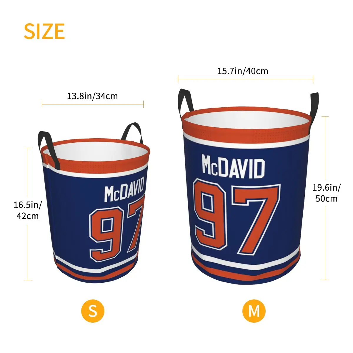 Фото Домашняя футболка Коннора Макдэвида команды Edmonton Oilers, корзина для грязного белья, корзина для хранения мелочей, большая водонепроницаемая коробка №3