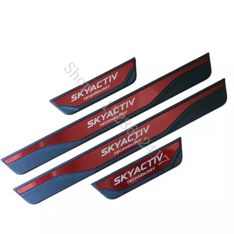 

For Mazda3 Axela/CX-5/CX-30 2014~2020 Car Styling Plastic Door Sill Scuff Plate Welcome Pedal Stainless Steel Accessories