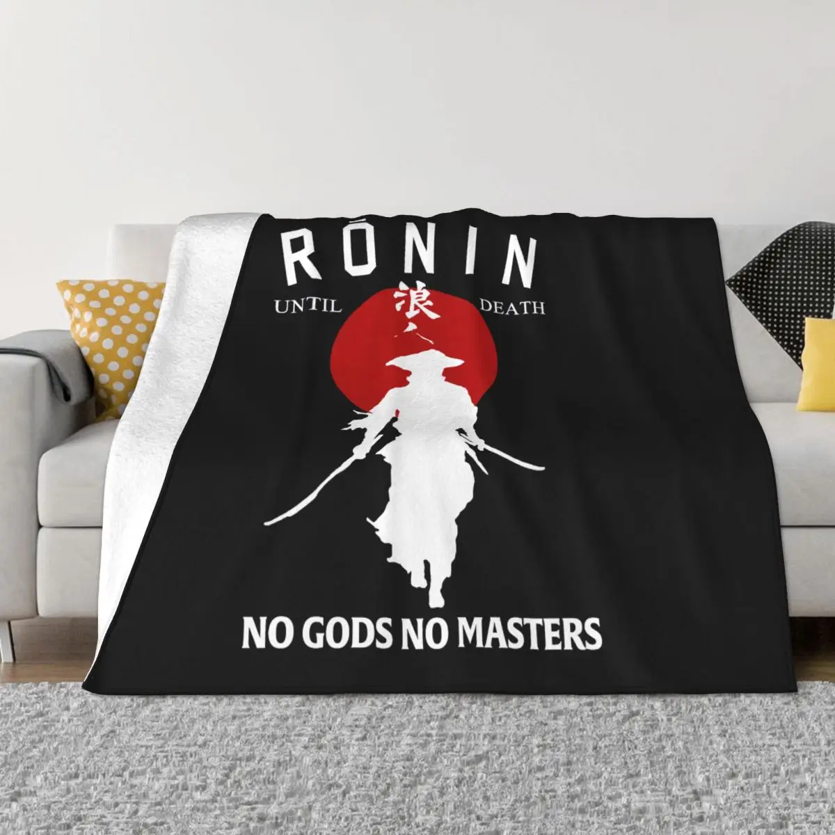 Японское покрывало Samurai Ronin с кодом Bushido на кровать одеяло для пикника покрывала