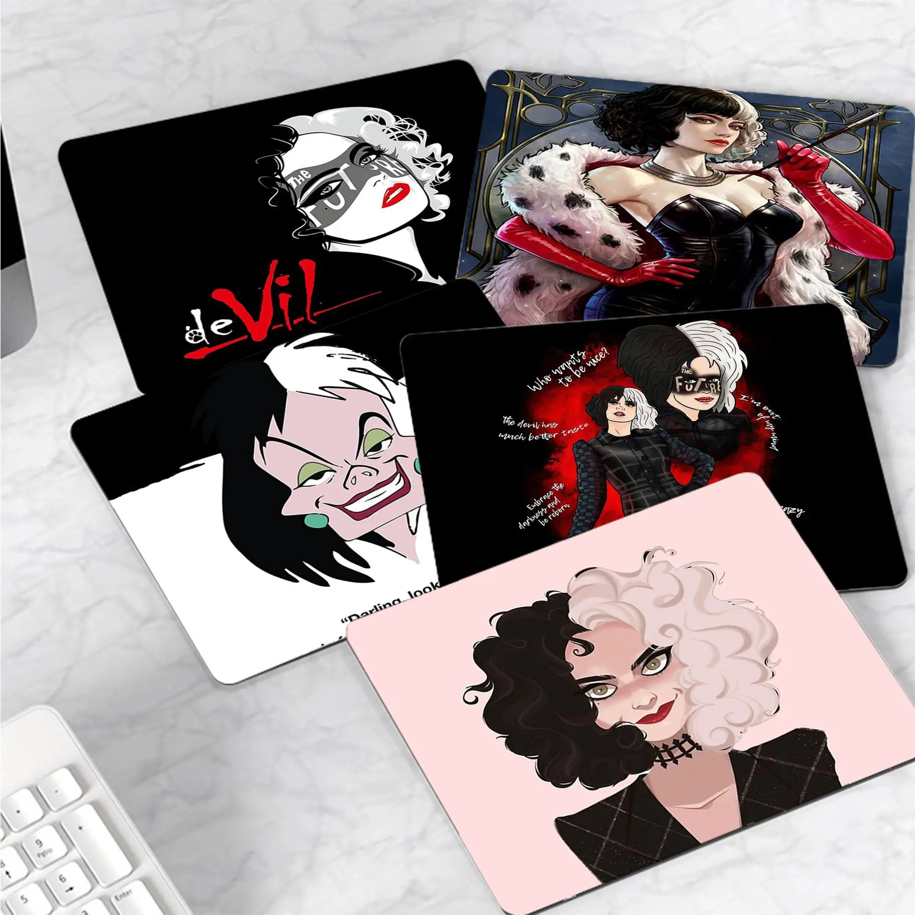

Disney Cruella Custom Skin Office Student Gaming Thickened Large Writing Pad Non-slip Cushion Mouse Pad Office Desk Accessories