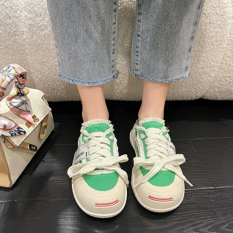 

2022 Fashion Ladies Lace Up Platform Sneakers Ladies Sneakers Brand Designer Casual Shoes 35-40 Mid Heel Ladies Slippers Lace Up