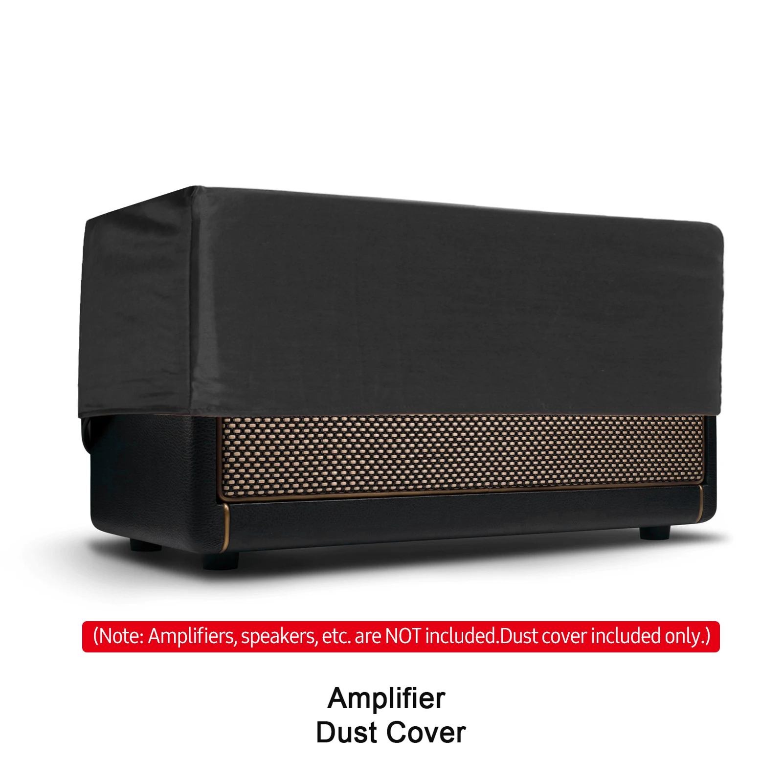 

Guitar Amplifier Dust Cover Elastic Milk Silk Dust Cover come with Cleaning Brush for Amplifiers Speakers (Black)