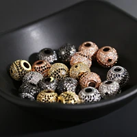 fashion copper beads devils eye micro black white zircon for bracelet 4 colors diy jewelry luxury parts