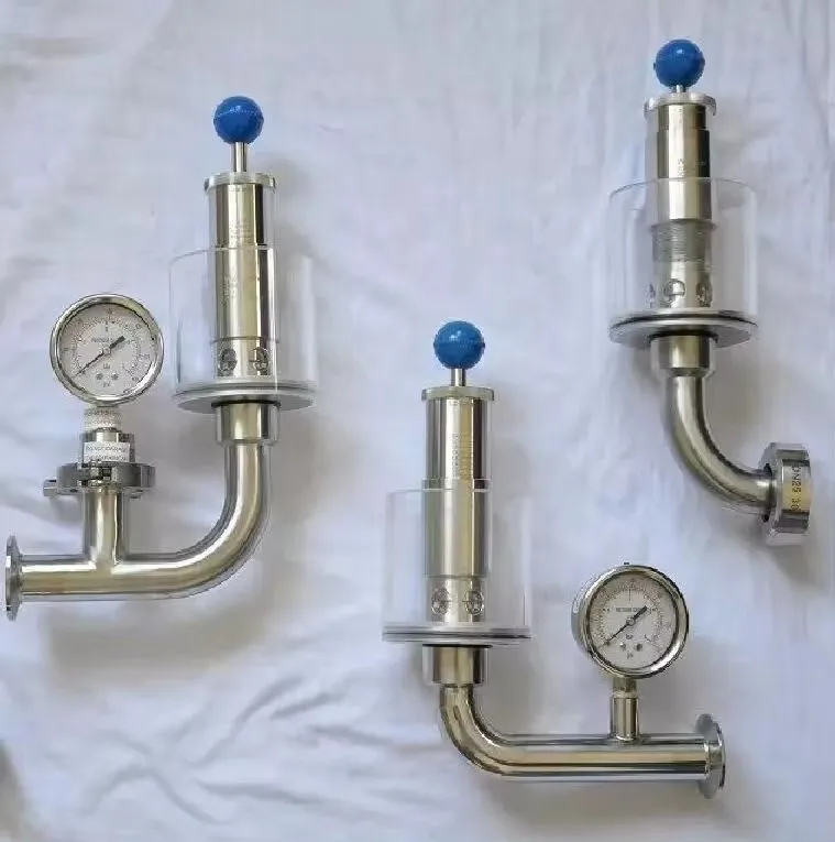 Регулируемый клапан сброса давления //Трой зажимной с манометром для ферментации