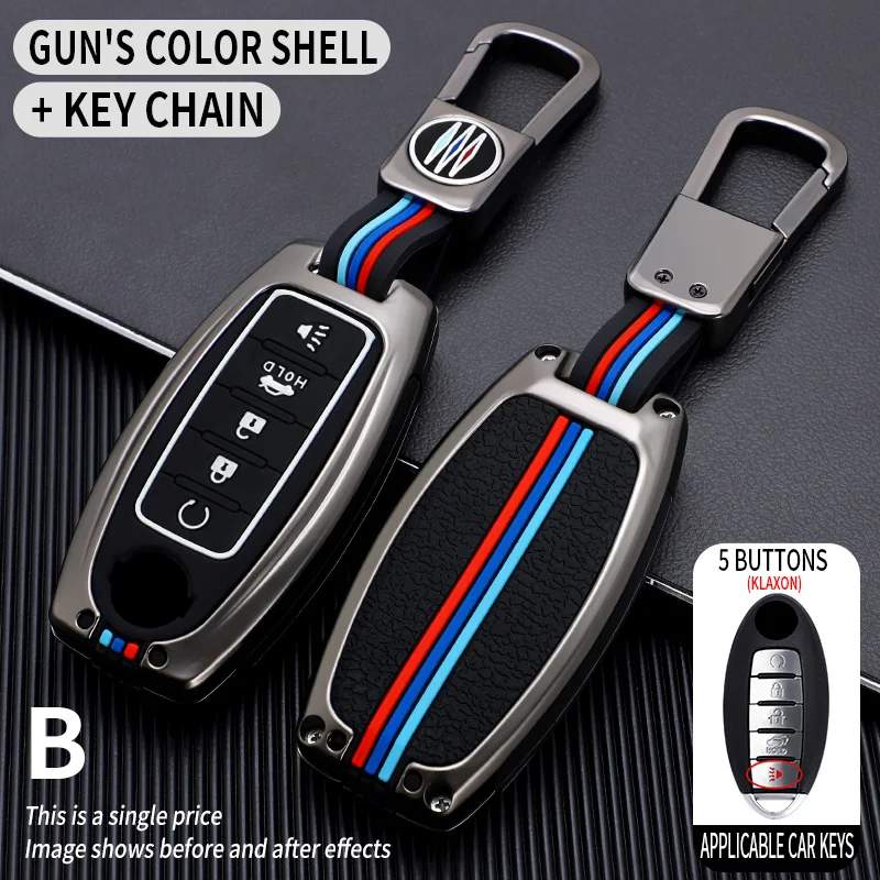 

2 3 4 5 Button Car Key Cover Case Shell for Nissan Juke Leaf Micra K12 Note Patrol Qashqai J11 Tiida Versa X-trail T32 Infiniti