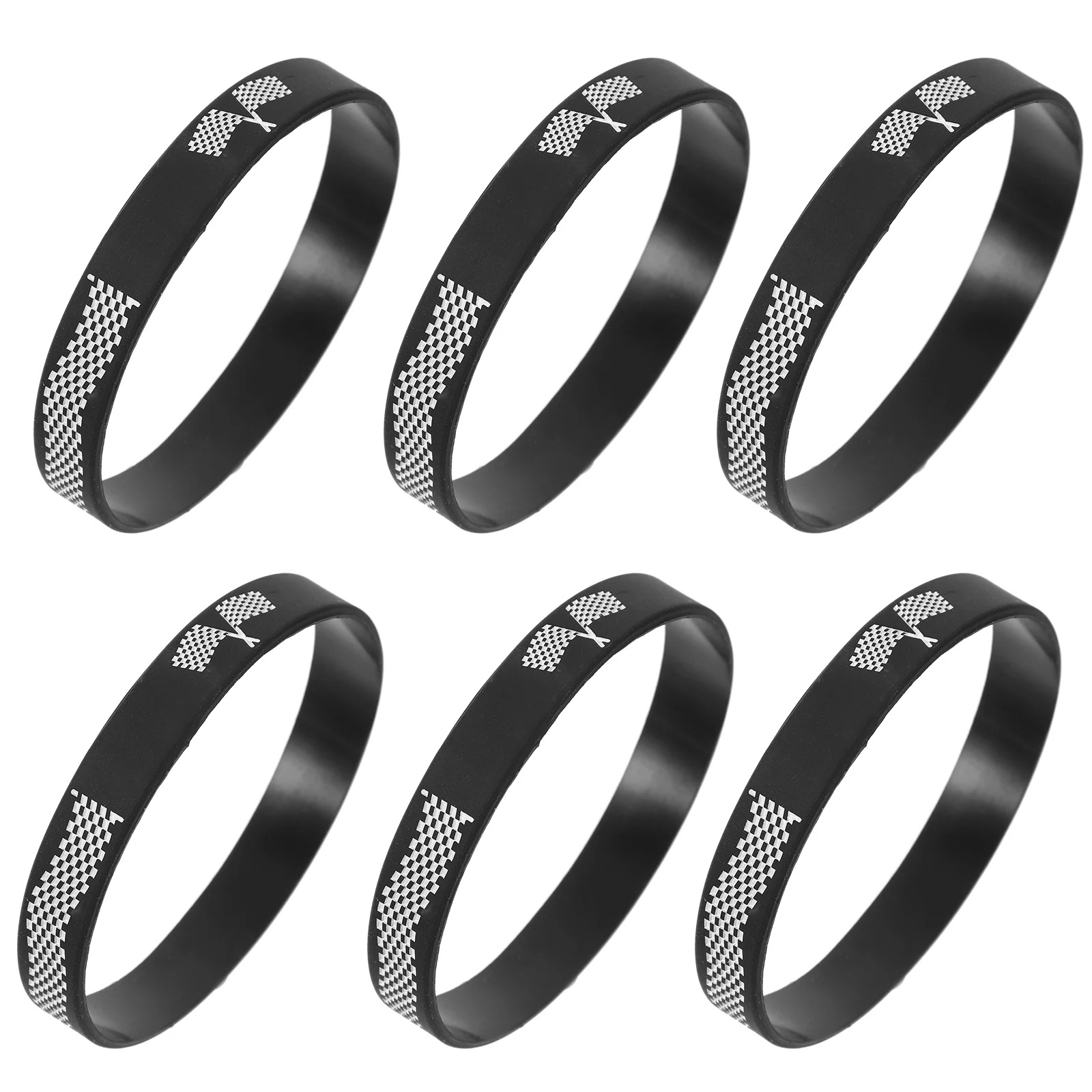 

12 Pcs Plaid Flag Bracelets Decorative Sports Fans Accessory Girls Silica Gel Chic Wristband