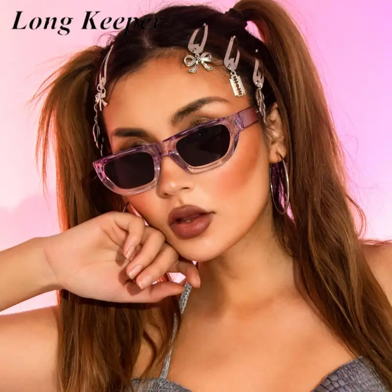 

Fashion Retro Small Frame Sun Glasses Small Rectangle Sunglasses Vintage Trend Eyewear Square Narrow Sun Glasses UV Protection