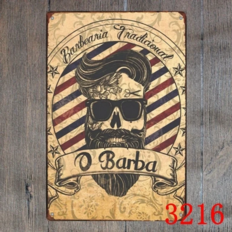 

metal Tin Sign 20*30 cm barberia tradicional Decor Bar Pub Home Vintage Retro Poster comic sticker