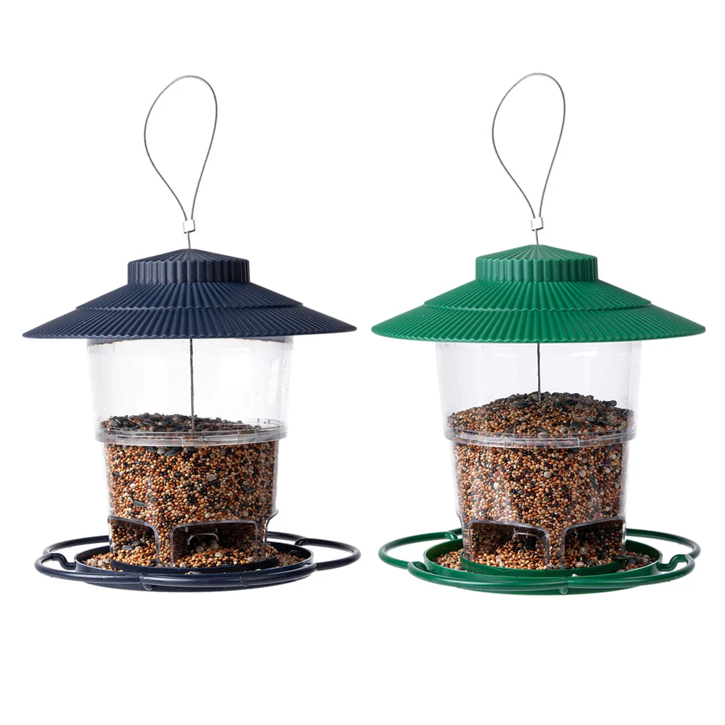 

Подвесная кормушка для домашних животных, многоразовая клетка для окуня, кормушка для птиц, с защитой от дождя, для сада, двора, платформы дл...