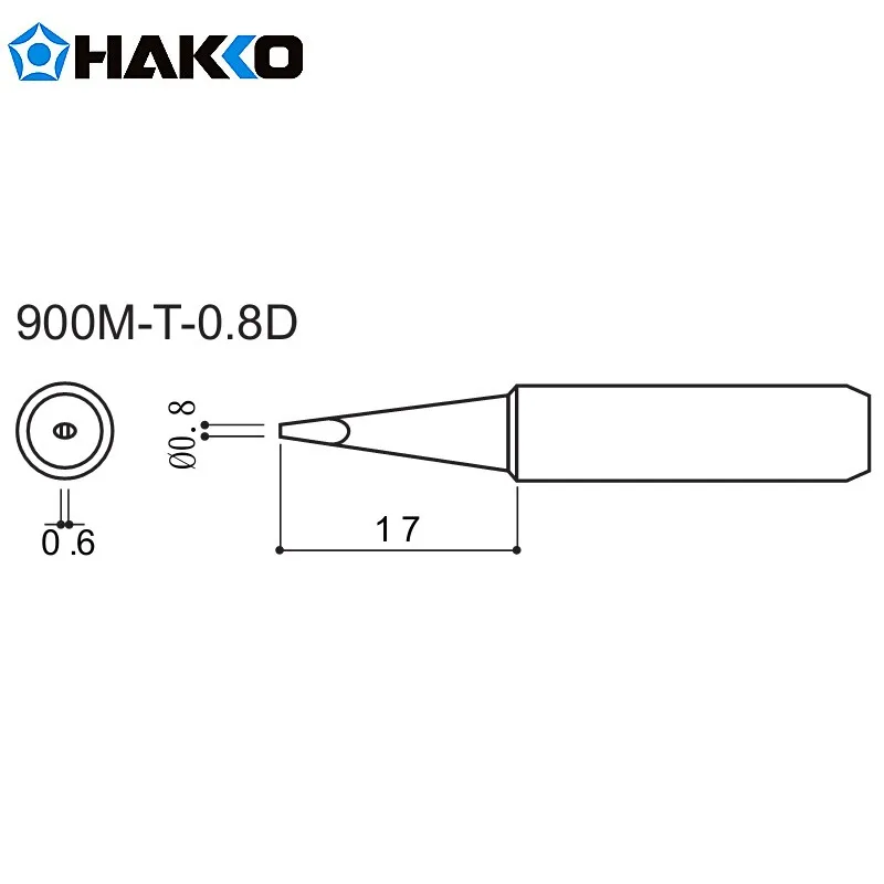 Оригинальное паяльное жало Hakko 900M-T-0.8D бессвинцовое сварочное для паяльной