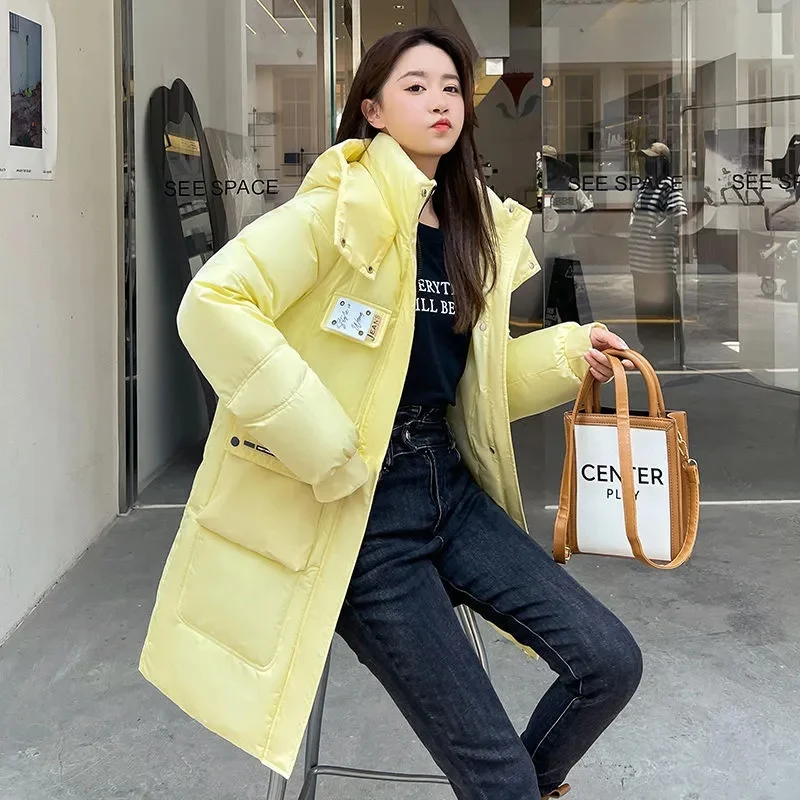 2022 New Winter Jacket Parkas Women Cotton Jacket Long Hooded Parka Warm Female Parka Cotton Padded Jacket Casual Loose Outwear