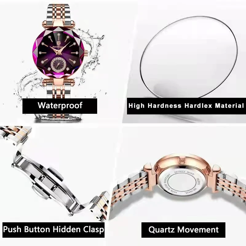 Swiss Brand Fashion Watch for Women Luxury Romatic Stainless Quarzt Wristwatch Relogio Feminino Waterproof Reloj Mujer Girl Gift enlarge