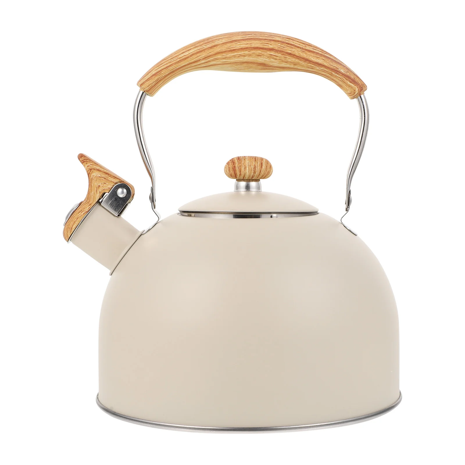 Buy Su ısıtıcısı çay ıslık soba Stovetop Watergas kolu Withpot kamp ısıtıcılar ahşap kazan çaydanlık mutfak düdük çelik paslanmaz