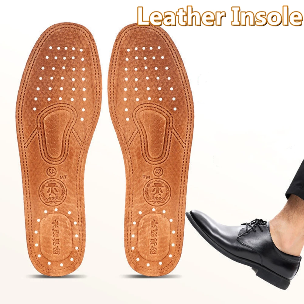 

2022 Ultra Thin Breathable Deodorant Leather Insoles Large Size 35-45 Absorb Sweat Replacement Inner Soles Shoes Insole Pads