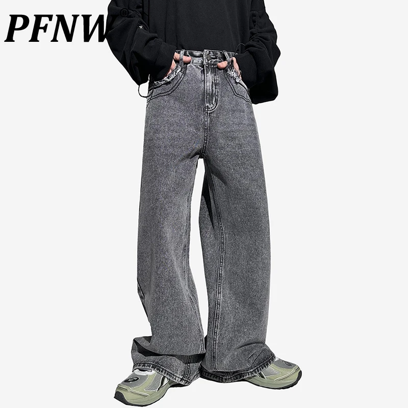 

Мужские винтажные джинсы PFNW, тонкие прямые широкие джинсы в американском стиле, модель 28A1336 на весну и осень