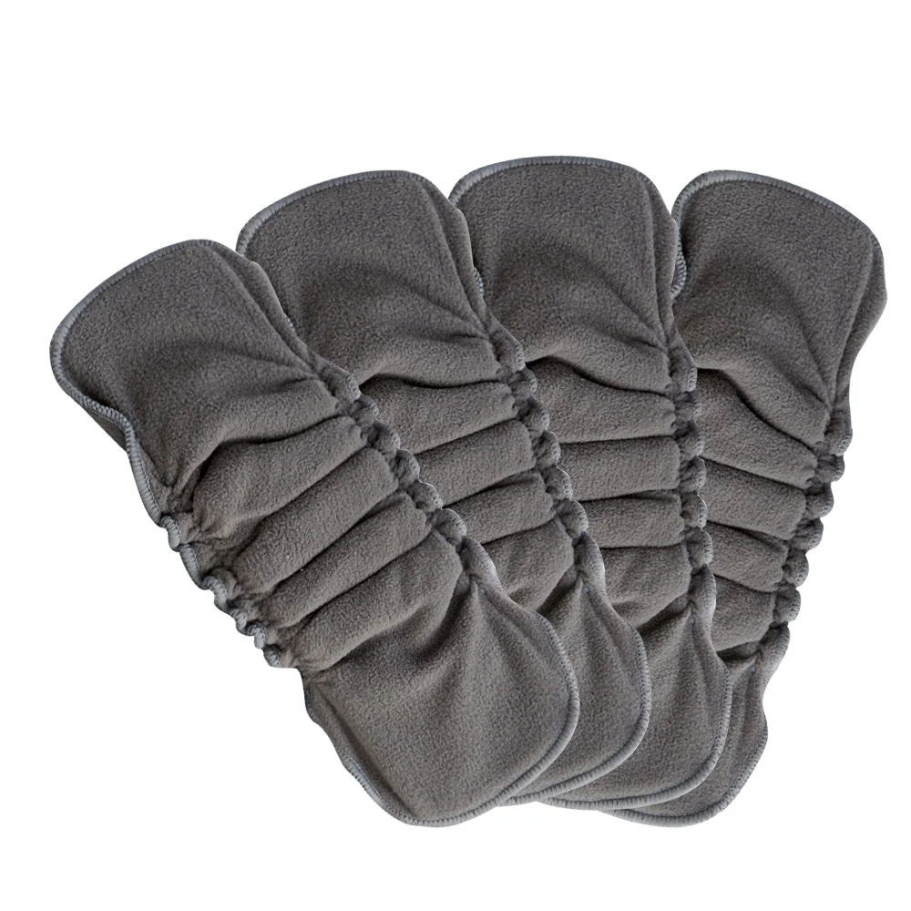 

Elinfant 4/8/10 Pcs/Set Elastic Bamboo Charcoal Insert Reusable Breathable Baby Nappy Diaper Insert For Baby Cloth Diaper Nappy