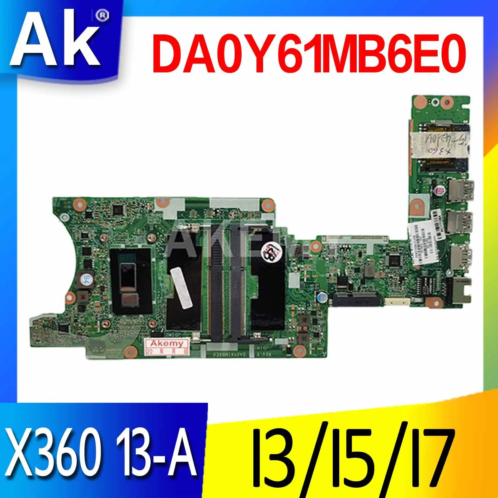 

Материнская плата для ноутбука HP Pavilion X360 13-A, материнская плата с процессором I3 I5 I7 4-го 5-го поколения DA0Y61MB6E0, материнская плата